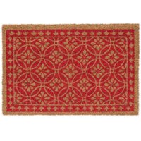 Northix - Kokosnuss-Fußmatte mit Blumenmuster von NORTHIX
