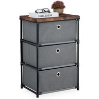 Northix - Kommode im Holzdesign mit Stoffschubladen von NORTHIX
