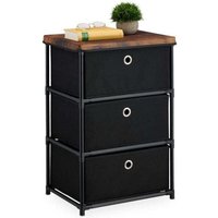 Northix - Kommode im Holzdesign mit Stoffschubladen von NORTHIX