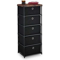 Northix - Kommode im Holzdesign mit Stoffschubladen von NORTHIX