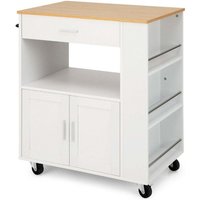 Northix - Kuchenwagen rollender servierwagen mit 3 gewurzregale 82 x 46 x 92 cm wei Northix - Kuchenwagen rollender servierwagen mit 3 gewurzregale 82 x 46 x 92 cm wei von NORTHIX