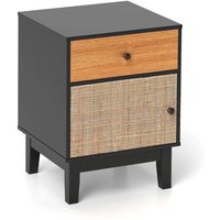 Northix - Rattan nachttisch mit schublade schrank nachtschrank beistelltisch sofatisch im boho stil von NORTHIX