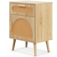 Northix - Rattan nachttisch mit schublade schrank nachtschrank im boho stil beistelltisch sofatisch von NORTHIX