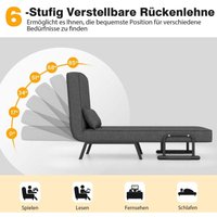 Northix - Schlafsessel klappbares verstellbares schlafsofa sofabett mit ruckenlehne dunkelgrau 88306845 88306845 88306845 88306845 88306845 88306845 von NORTHIX