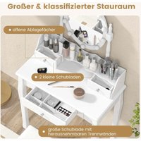 Northix - Schminktisch mit led beleuchtung einstellbare helligkeit frisiertisch mit 3 schubladen wei Northix - Schminktisch mit led beleuchtung einstellbare helligkeit frisiertisch mit 3 schubladen wei von NORTHIX