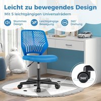 Northix - Schreibtischstuhl für Kinder armloser Kinderschreibtischstuhl 54 x 54 x 77-89 cm Blau von NORTHIX