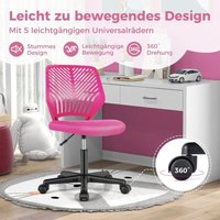 Northix - Schreibtischstuhl für Kinder armloser Kinderschreibtischstuhl 54 x 54 x 77-89 cm Rosa von NORTHIX