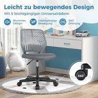 Northix - Schreibtischstuhl fur kinder armloser kinderschreibtischstuhl 54 x 54 x 77 89 cm grau 88305578 von NORTHIX