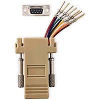 Northix - Serieller adapter adapter d sub 9 pin stecker rj45 buchse vernickelt elfenbein box von NORTHIX