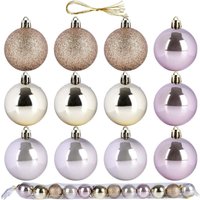 Set of 12 unbreakable christmas tree balls in pink and gold Set of 12 unbreakable christmas tree balls in pink and gold von NORTHIX