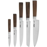 Northix - Set of 5 stainless steel kitchen knives with wooden handles Northix - Set of 5 stainless steel kitchen knives with wooden handles von NORTHIX