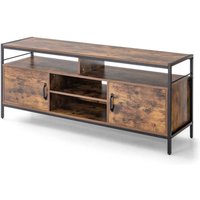 Northix - Tv schrank fur fernseher bis zu 65 zoll lowboard mit 2 turen offenen fachern fernsehtisch 88303047 88303047 88303047 88303047 88303047 von NORTHIX