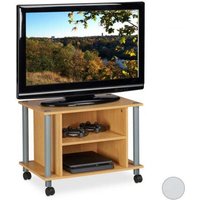 Northix - Tv tisch mit rollen und 2 fachern von NORTHIX