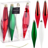 Northix - Unbreakable christmas baubles icicles red green white 15 cm 4 pcs 88325355 88325355 Northix - Unbreakable christmas baubles icicles red green white 15 cm 4 pcs 88325355 88325355 von NORTHIX