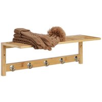 Northix - Wandregal mit 5 haken 8831223 von NORTHIX