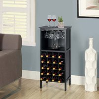 Northix - Weinregal aus holz flaschenregal weinstander holzregal weinschrank kolonialstil schwarz 88303862 88303862 88303862 88303862 88303862 von NORTHIX