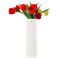 Northix - White ceramic vase with subtle floral heart motif 88324345 von NORTHIX
