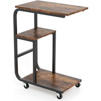 Northix - c formiger beistelltisch mit offenen ablagen feststellbaren rollen platzsparender sofatisch Northix - c formiger beistelltisch mit offenen ablagen feststellbaren rollen platzsparender sofatisch von NORTHIX