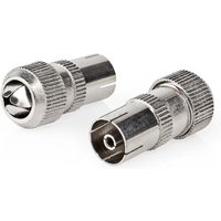 Northix - Iec coax stecker gerade buchse vernickelt 75 ohm schraube kabeleingangsdurchmesser 70 mm metall silber 2 stuck box von NORTHIX