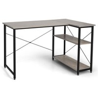 Northix - l form schreibtisch eck computertisch mit ablagefachern burotisch 120 x 88 x 745 cm grau Northix - l form schreibtisch eck computertisch mit ablagefachern burotisch 120 x 88 x 745 cm grau von NORTHIX