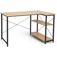 Northix - l form schreibtisch eck computertisch mit ablagefachern burotisch 120 x 88 x 745 cm natur 88305780 88305780 88305780 88305780 88305780 von NORTHIX