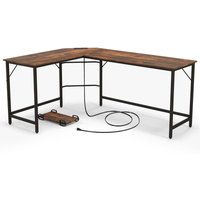 Northix - l formiger computertisch mit steckdose amp cpu stander amp robustem metallrahmen eckschreibtisch braun Northix - l formiger computertisch mit steckdose amp cpu stander amp robustem metallrahmen eckschreibtisch braun von NORTHIX