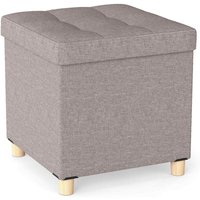 Ottomane mit stauraum leinenstoff 535 l grau 45 x 45 x 45 cm Ottomane mit stauraum leinenstoff 535 l grau 45 x 45 x 45 cm von NORTHIX
