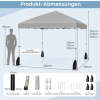 Pop up uberdachungszelt 3 x 3 m wasserdicht tragbar mit zubehor von NORTHIX