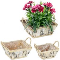 Quadratischer Blumentopf Birke 3er-Set von NORTHIX