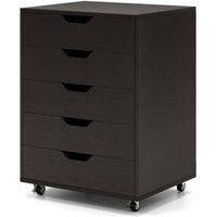 Rollcontainer mit 5 schubladen schwarz 49x41x66 cm Rollcontainer mit 5 schubladen schwarz 49x41x66 cm von NORTHIX