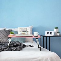 Rosa lapdesk mit tablet und getrankehalter - klappbares betttablett von NORTHIX