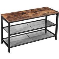 Rustikale braune schuhbank mit 2 netzregalen einfache montage von NORTHIX