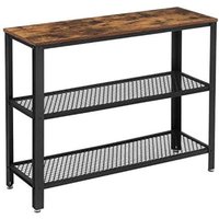 Rustikaler konsolentisch mit netzregalen und stahlrahmen Rustikaler konsolentisch mit netzregalen und stahlrahmen von NORTHIX