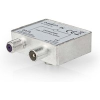 Satelliten - antennenadapter f hona iec koax hane iec koax hona nickel platerad 75 ohm rak metall metall silber 1 st schloss von NORTHIX