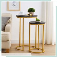 Satztische in marmoroptik 2er set metallbeine Satztische in marmoroptik 2er set metallbeine von NORTHIX