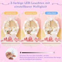 Schminktisch kinder mit beleuchtung 2 in 1 frisiertisch prinzessin mit abnehmbarem spiegel wei Schminktisch kinder mit beleuchtung 2 in 1 frisiertisch prinzessin mit abnehmbarem spiegel wei von NORTHIX