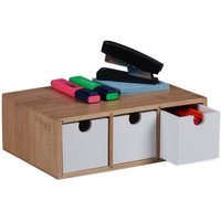 Schubladenbox aus bambus und mdf mit 3 fachern von NORTHIX
