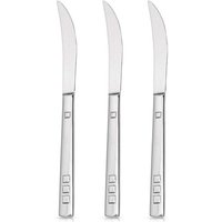 Tafelmesser aus Stahl, Tafelmesser-Set, Besteck, 3-teiliges Messer, HARMONY NAVA121-052 von NORTHIX