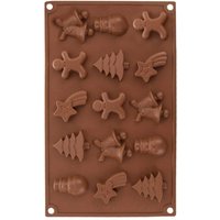 Weihnachtsorange Silikon Mini Kuchen Backform MIX SILLINIE ORION 151753 von NORTHIX