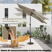 Sonnenschirm mit solar led beleuchtung ampelschirm gartenschirm kurbelschirm 27m braun 88305115 von NORTHIX