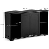 Stapelbares kuchen sideboard mit schiebeturen schwarzes mdf von NORTHIX