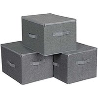 Stilvolle graue aufbewahrungsboxen - 3er set fur staubfreien kleiderschrank Stilvolle graue aufbewahrungsboxen - 3er set fur staubfreien kleiderschrank von NORTHIX
