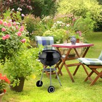 Tragbarer kugelgrill mit ascheauffangbehalter und radern von NORTHIX