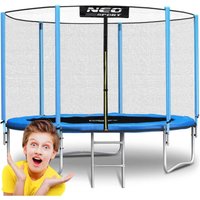 Trampoline for the garden 8ft252cm with outer net and ladder from neo sport 8832606 von NORTHIX