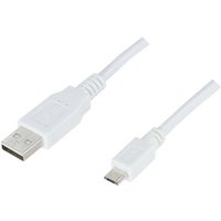 Usb 20 kabel typ a ha - typ micro b ha 5 polig zum ladendatenubertragung an mobiltelefonepda 3 m wei von NORTHIX