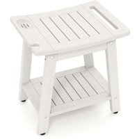 Waterproof shower stool with handle shelf 150kg capacity Waterproof shower stool with handle shelf 150kg capacity von NORTHIX