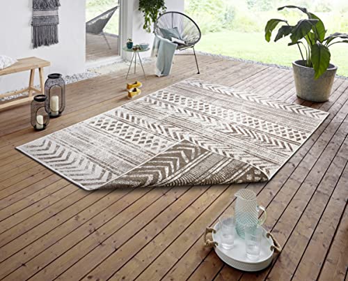 NORTHRUGS In- und Outdoor Teppich Biri 160x230 cm - Wendeteppich Wetterfest Boho Style Vintage Design Teppich für Balkon Terrasse Garten Wintergarten Wohnzimmerteppich Wasserfest in Linen NORTHRUGS In- und Outdoor Teppich Biri 160x230 cm - Wendeteppich Wetterfest Boho Style Vintage Design Teppich für Balkon Terrasse Garten Wintergarten Wohnzimmerteppich Wasserfest in Linen von NORTHRUGS