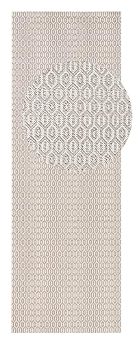 NORTHRUGS In- und Outdoor Teppich Coin 80x200cm - Wetterfest Modern Plain Allover Unifarben Design Läufer für Balkon Terrasse Garten Wintergarten Wohnzimmerteppich Wasserfest in Grau von Hanse Home