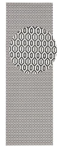 NORTHRUGS In- und Outdoor Teppich Coin 80x200cm - Wetterfest Modern Plain Allover Unifarben Design Läufer für Balkon Terrasse Garten Wintergarten Wohnzimmerteppich Wasserfest in Schwarz von NORTHRUGS