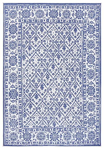 NORTHRUGS In- und Outdoor Teppich Curacao 120x170cm - Wendeteppich Wetterfest Modernes Grafisches Muster für Balkon Terrasse Garten Wintergarten Küche Wohnzimmerteppich Wasserfest in Ocean von NORTHRUGS